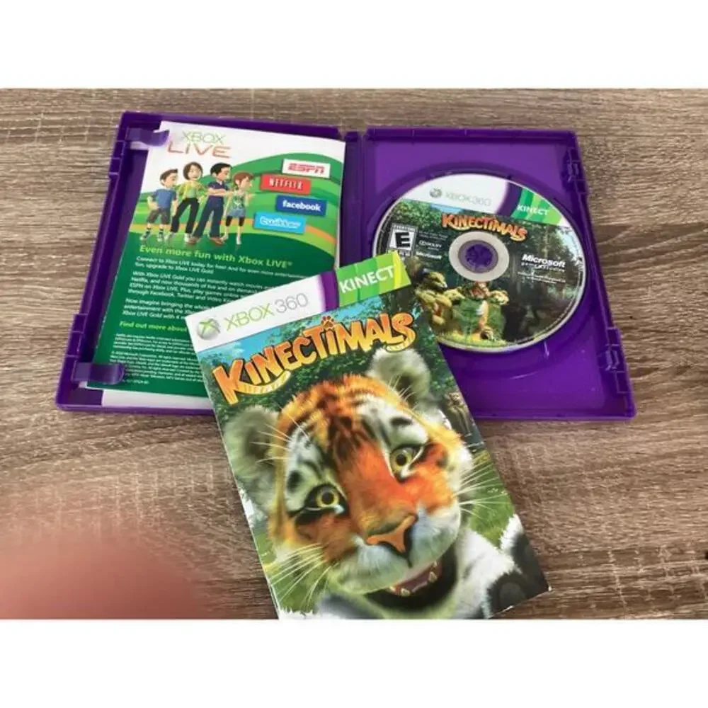 Xbox 360 Game Lot: Kinectimals, Kinect Sports, Shrek, PocketBike Racer